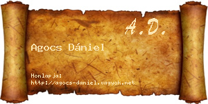 Agocs Dániel névjegykártya